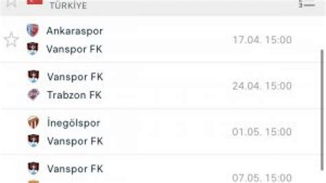 vanspor fk maçları